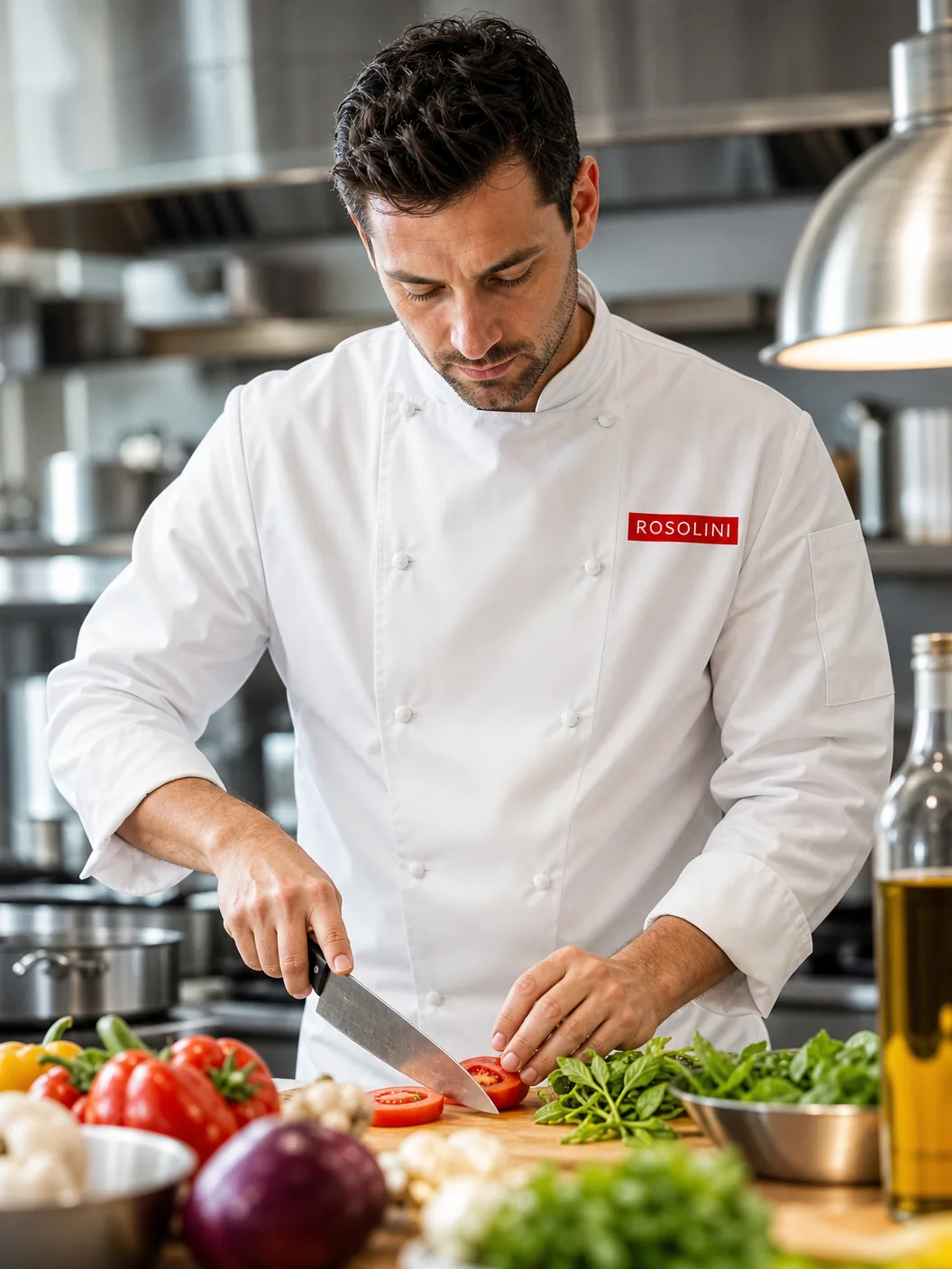 Sleepy chef at work